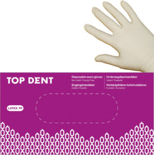 Top Dent Latexhandske PF Large, 100 st