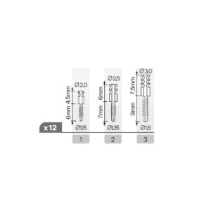 Radiax Anker Stift 6 mm diam 1,15 mm Huvud 4,5 mm diam 2,0 mm