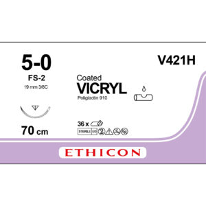 Ethicon Sutur, Vicryl, 5-0, FS-2, 70 cm, V421H