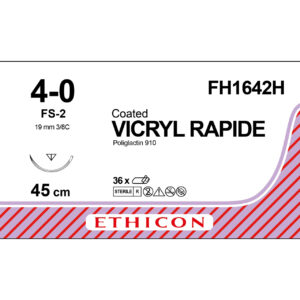 Ethicon Sutur, Vicryl Rapide, 4-0, FS-2, 45 cm, FH1642H