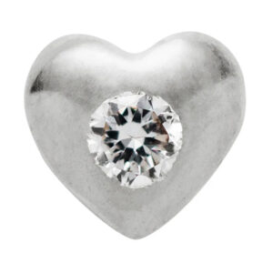 Twinkles 8. Hjärta m diamant vitt guld