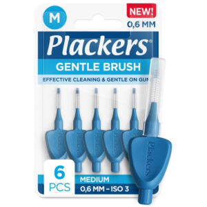 Plackers Gentle Brush Blå, M