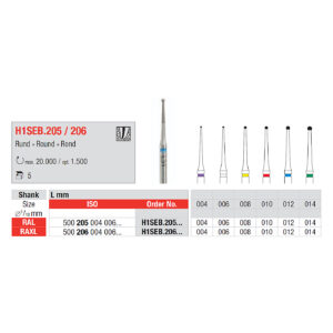 Hårdmetallborr Edenta EndH1SEB 014 VST L, 5 st