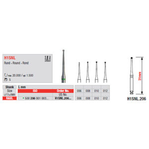 Hårdmetallborr Edenta EndH1SNL 010 VST XL, 5 st
